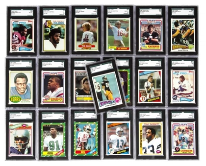1975-1986 Topps Football High Grade Complete Sets Collection (12 Different)